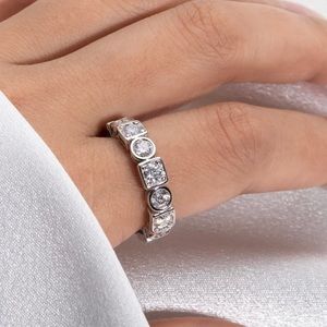 Moissanite eternity ring